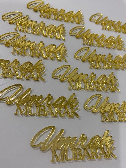 Umrah Mubarak acrylic tags