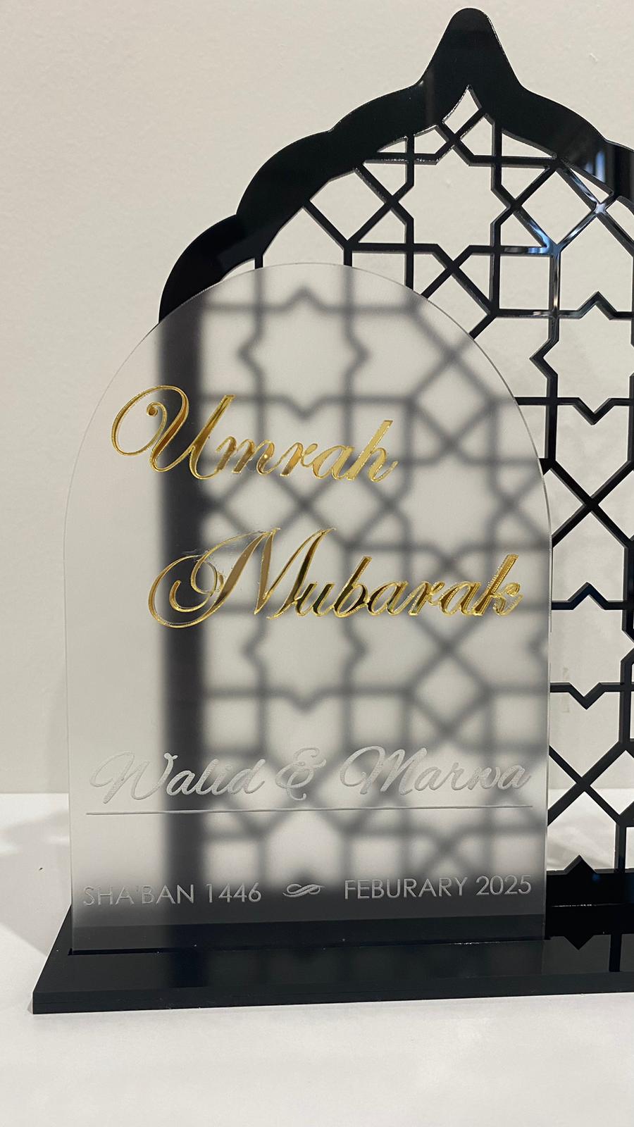 Umrah Mubarak / Celebration stand